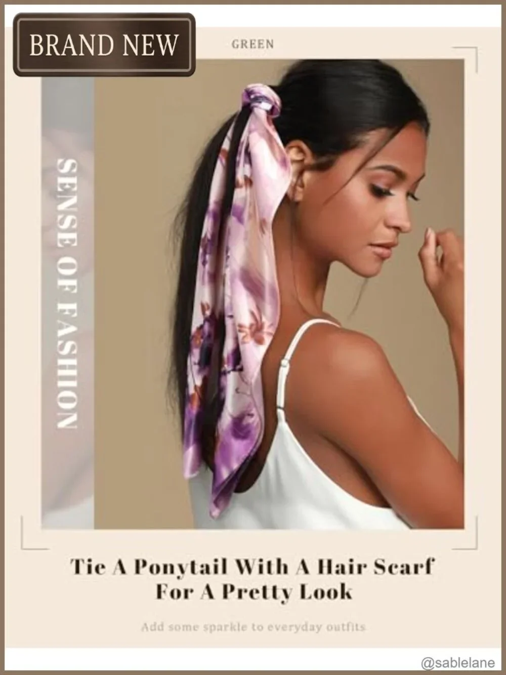 Large Satin Head Scarf for Women 35